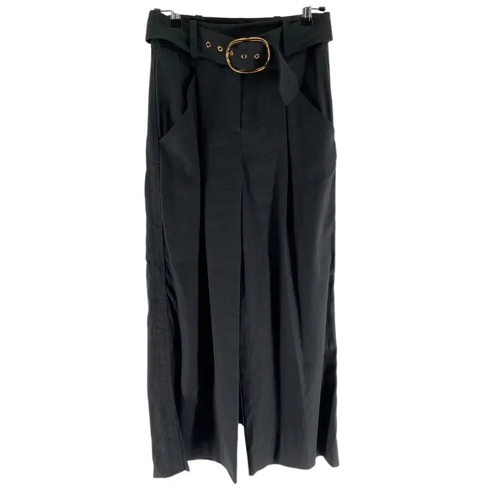 Veronica Beard Belted Black Rimini Trousers Size 0